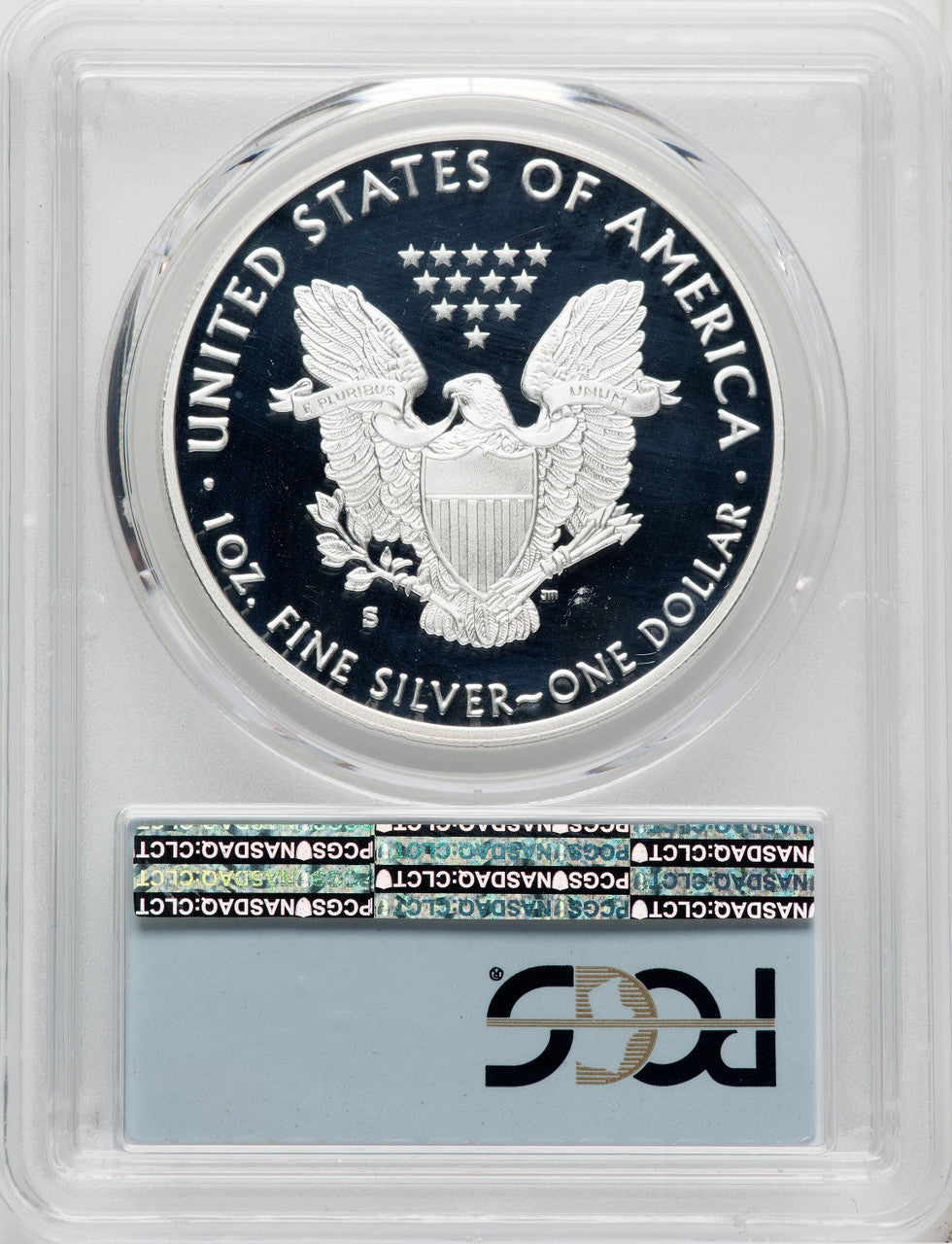 2018-S Proof Silver Eagle 1 oz FDI Flag PCGS PR70