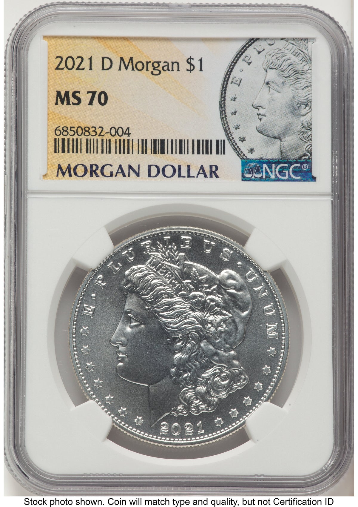 2021-D Morgan Dollar Morgan Label NGC MS70