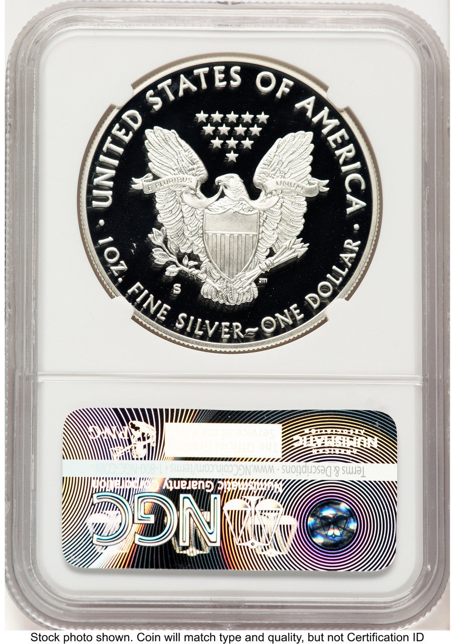 2017-S Proof Silver Eagle Congratulations Set 1 oz FR 225th Anniversary Label NGC PF70