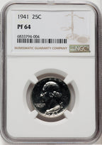 1941 1C-50C Proof Set Proof Sets NGC PF64-67