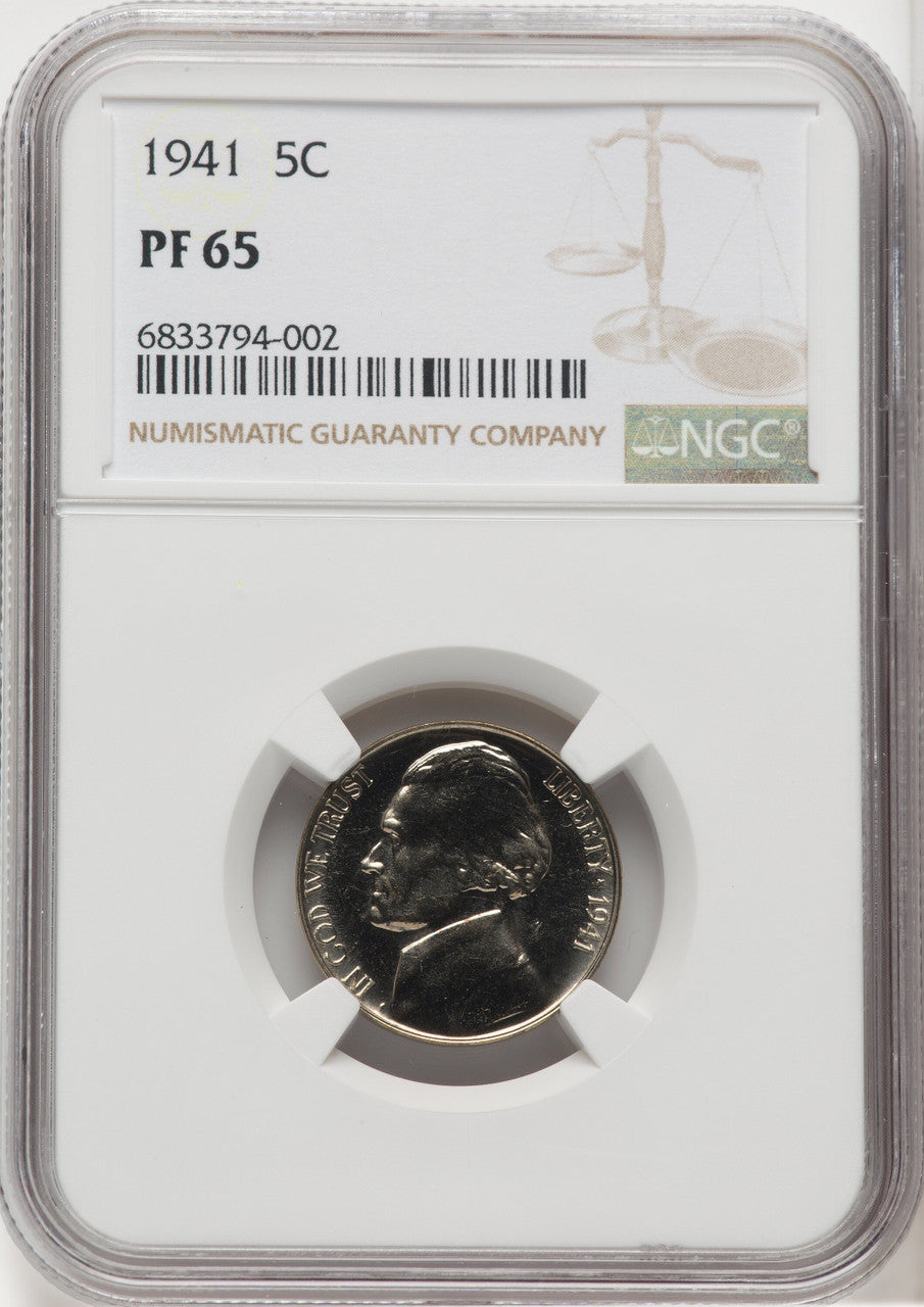 1941 1C-50C Proof Set Proof Sets NGC PF64-67