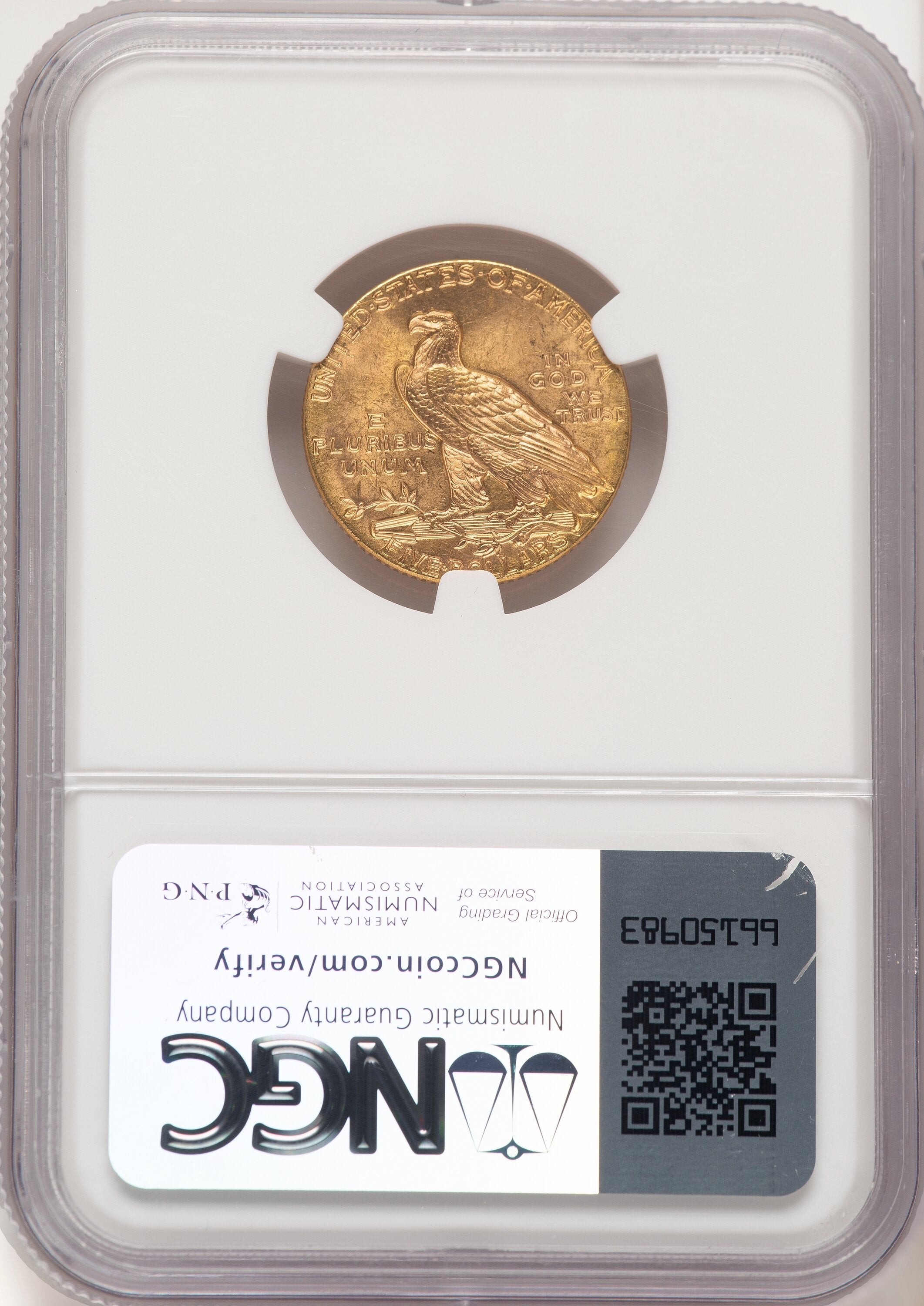 1909 $5 Indian Half Eagle NGC MS65 | LCR Coin
