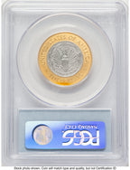 2000-W $10 Library of Congress Bi-Metallic Gold 0.2509 oz and Platinum 0.2509 oz US Vault Collection Blue Label Modern Issues PCGS MS70