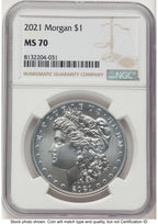 2021 Morgan Dollar Brown Label NGC MS70