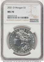 2021-D Morgan Dollar Brown Label NGC MS70