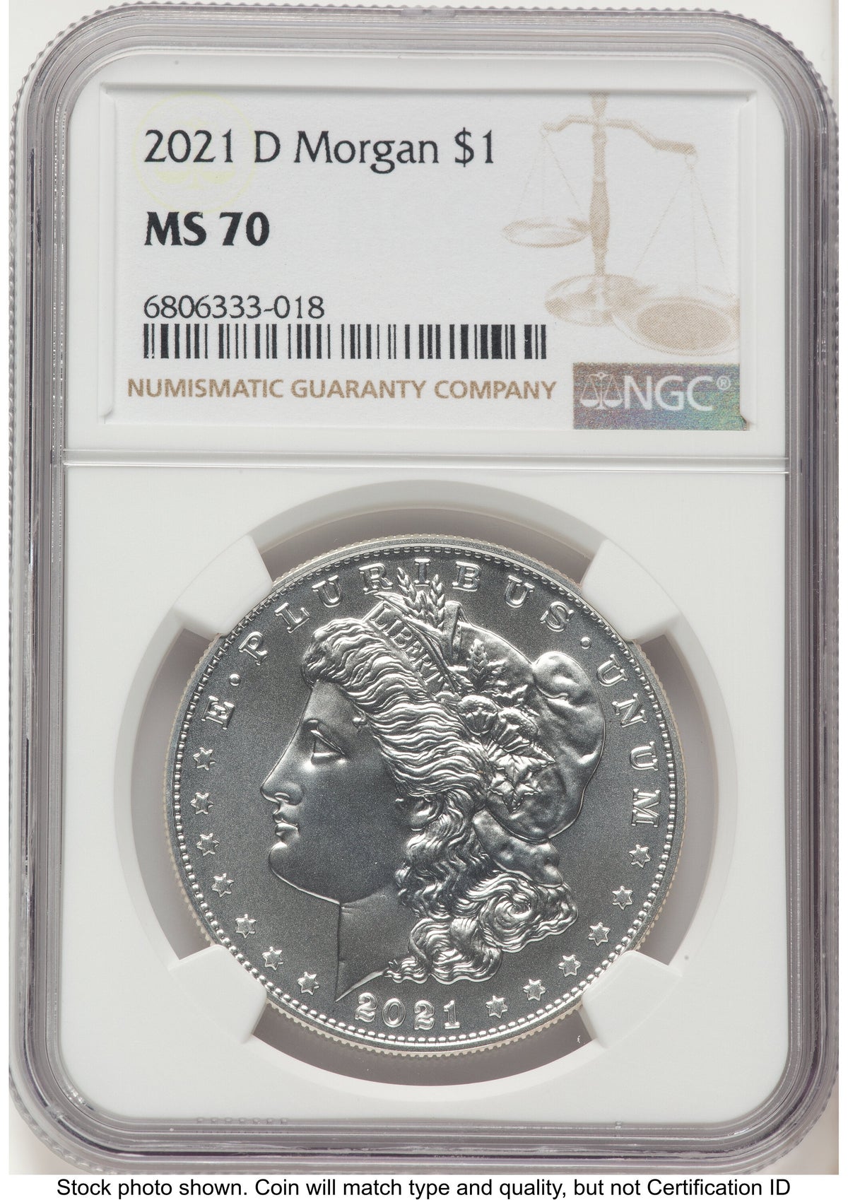 2021-D Morgan Dollar Brown Label NGC MS70
