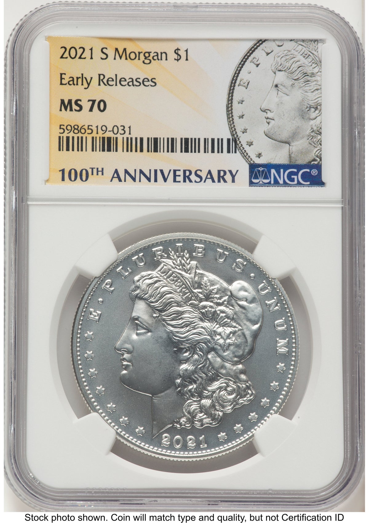 2021-S Morgan Dollar ER Morgan Label NGC MS70