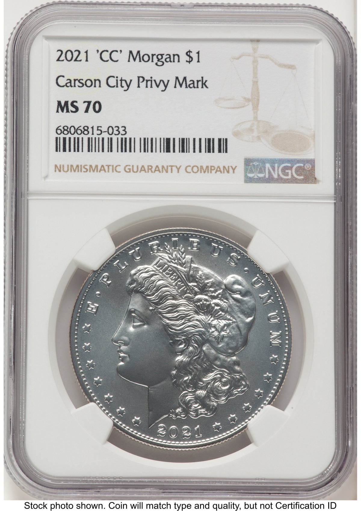 2021-CC Privy Morgan Dollar Brown Label NGC MS70