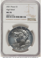 2021 Peace Dollar Brown Label NGC MS70