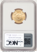 2008-W Burnished Gold Eagle 1/4 oz 0.25 oz Jeff Garrett Red Book NGC MS70