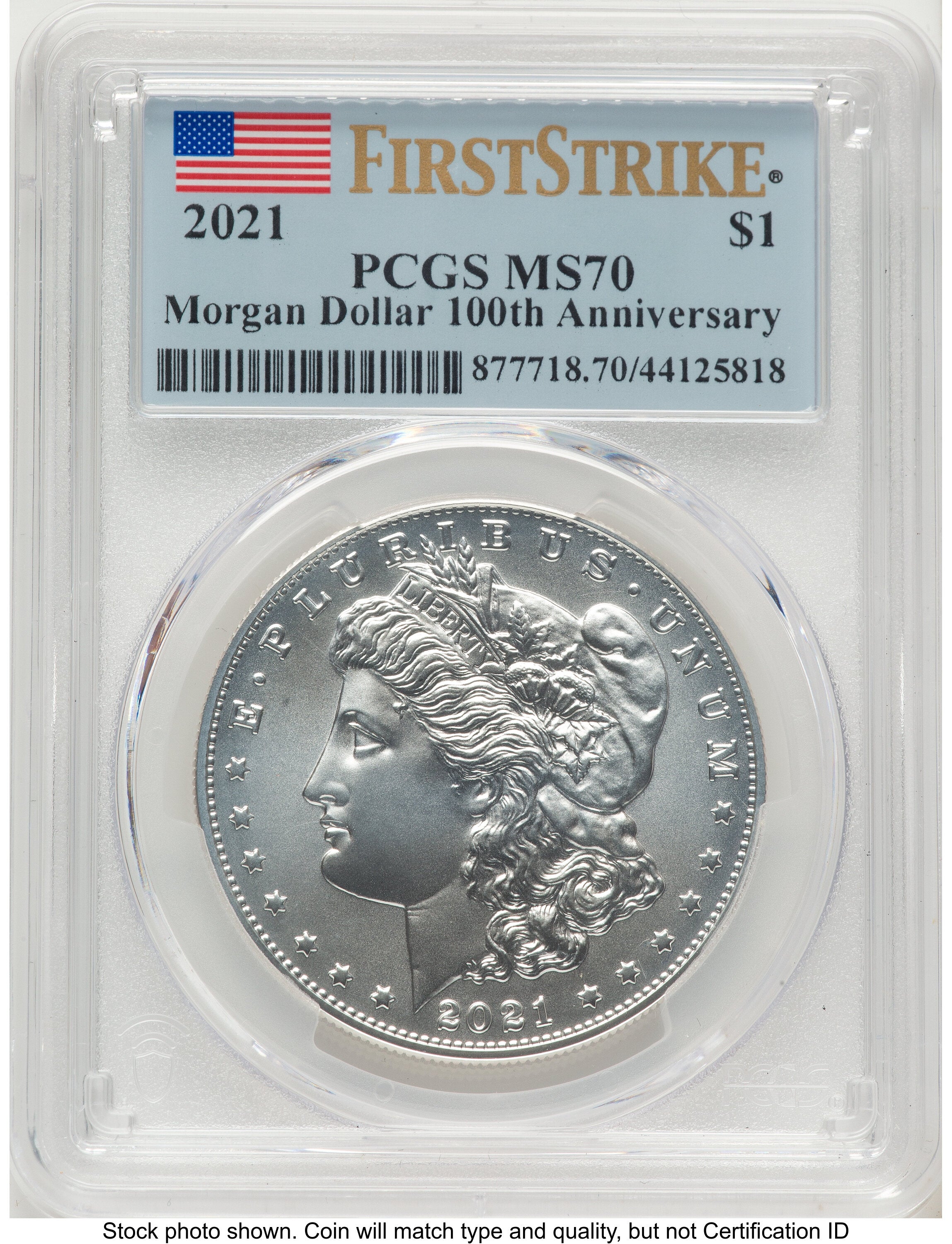 2021 6 Coin Morgan & Peace Dollar Set FS Flag PCGS MS70