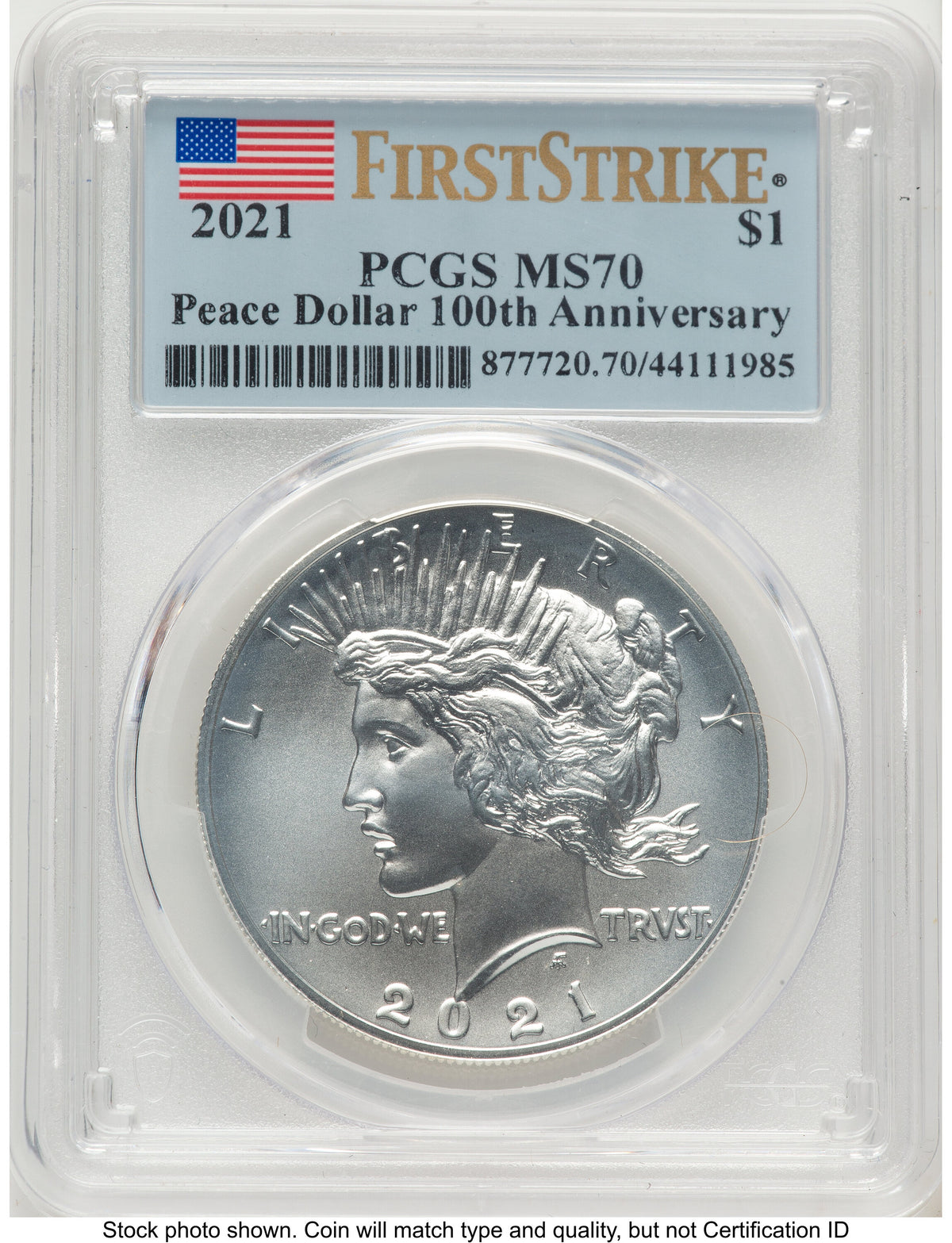 2021 6 Coin Morgan & Peace Dollar Set FS Flag PCGS MS70