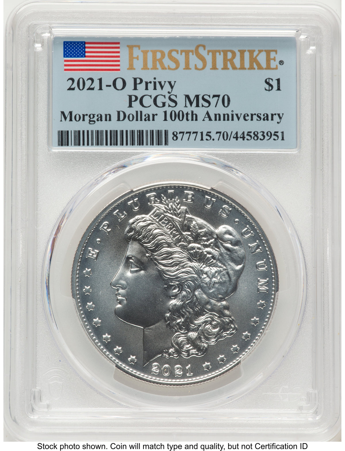 2021 6 Coin Morgan & Peace Dollar Set FS Flag PCGS MS70