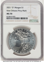 2021-O Privy Morgan Dollar Brown Label NGC MS70