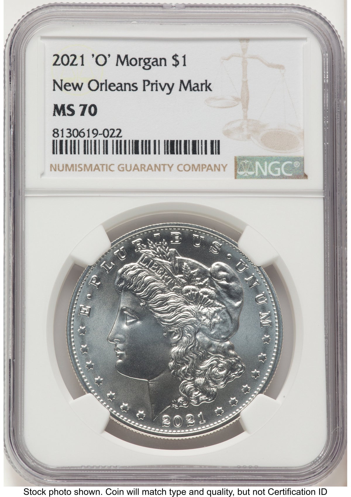 2021-O Privy Morgan Dollar Brown Label NGC MS70