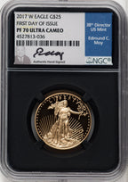 2017-W 4-Coin Set Gold American Eagle ER Blue NGC PF70 Moy Signed