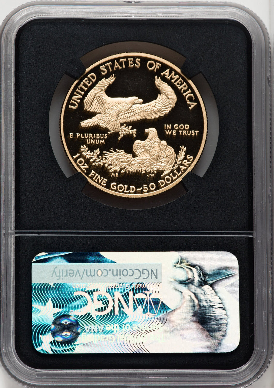 2017-W 4-Coin Set Gold American Eagle ER Blue NGC PF70 Moy Signed
