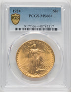 1924 $20 Saint Saint-Gaudens Double Eagle PCGS MS66+