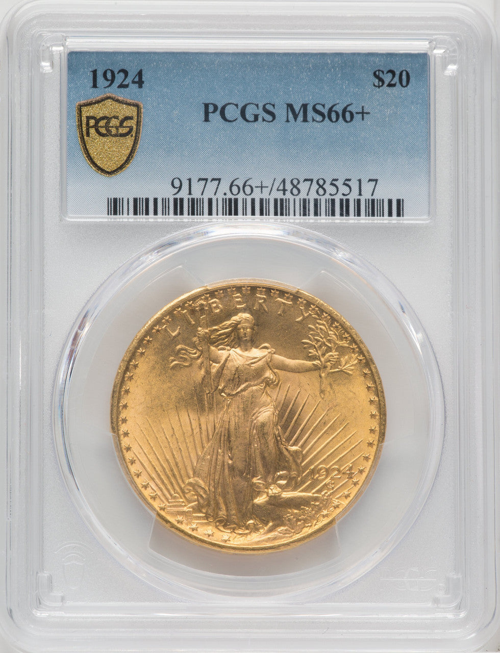 1924 $20 Saint Saint-Gaudens Double Eagle PCGS MS66+