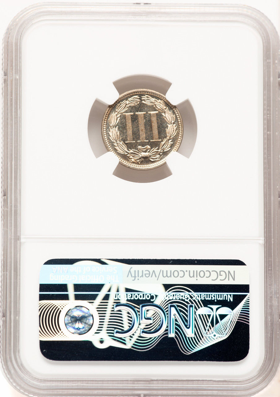 1882 3CN PRCA Proof Three Cent Nickel NGC PR67+ (766959006)