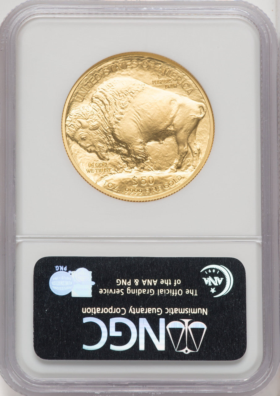 2008-W 4-Coin Set Gold Buffalos ER Blue Label NGC MS70