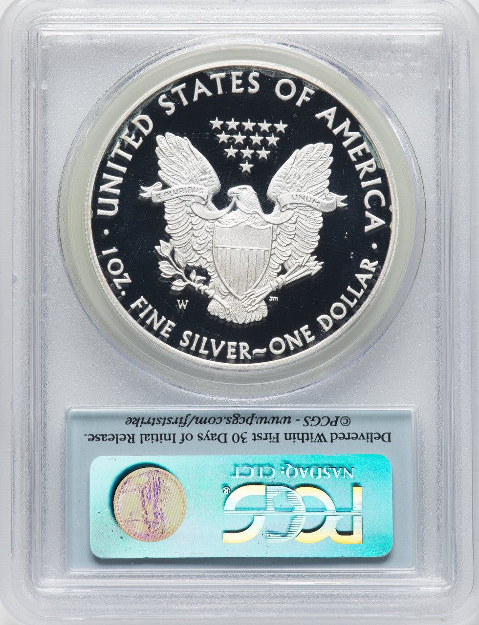 2010-W Proof Silver Eagle 1 oz FS Flag PCGS PR70