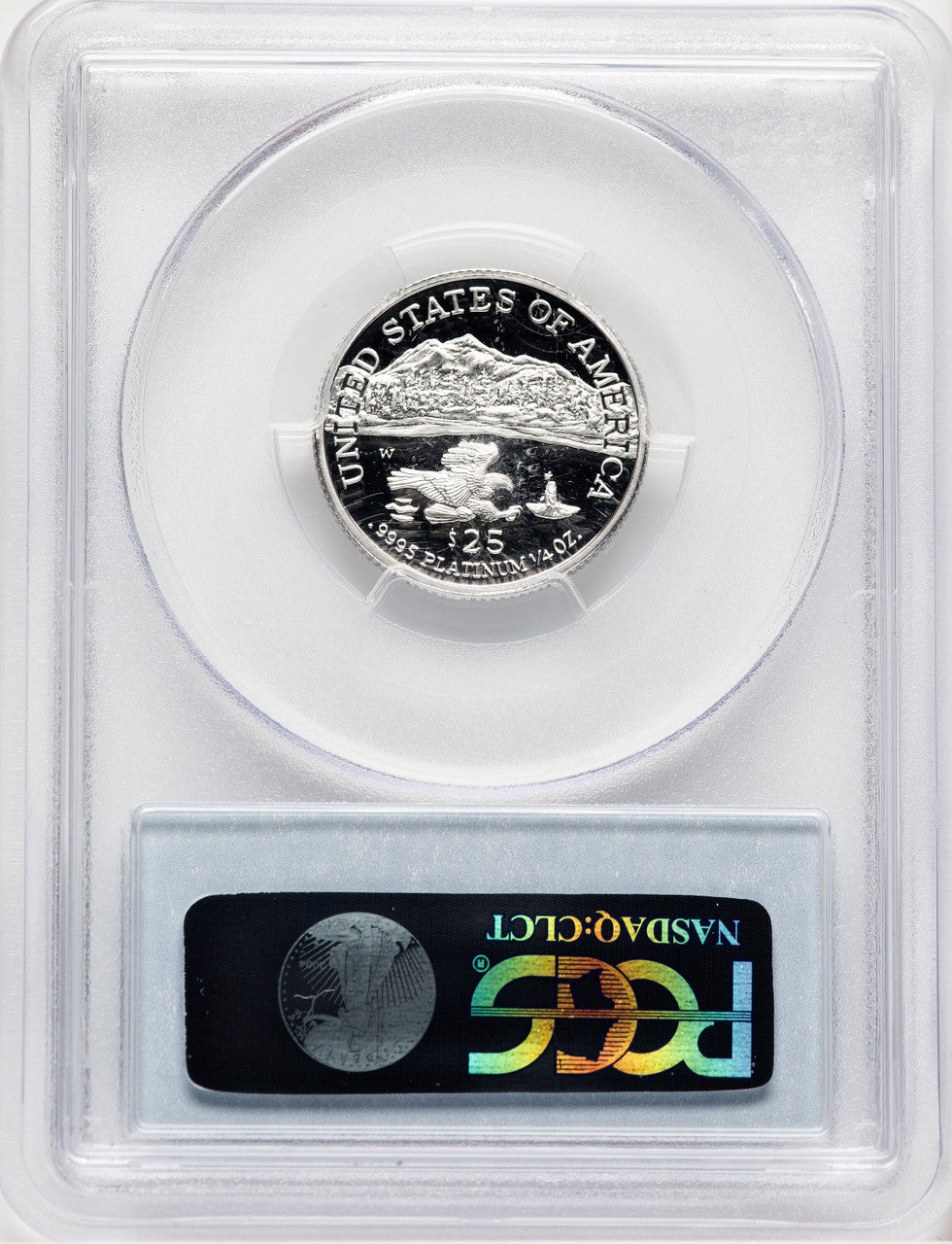 2002-W Proof Platinum Eagle 1/4 oz Blue Label PCGS PR70