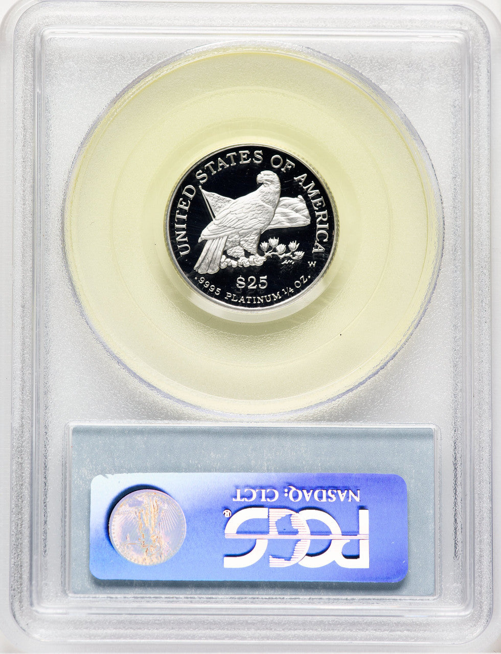 2003-W Proof Platinum Eagle 1/4 oz Blue Label PCGS PR70