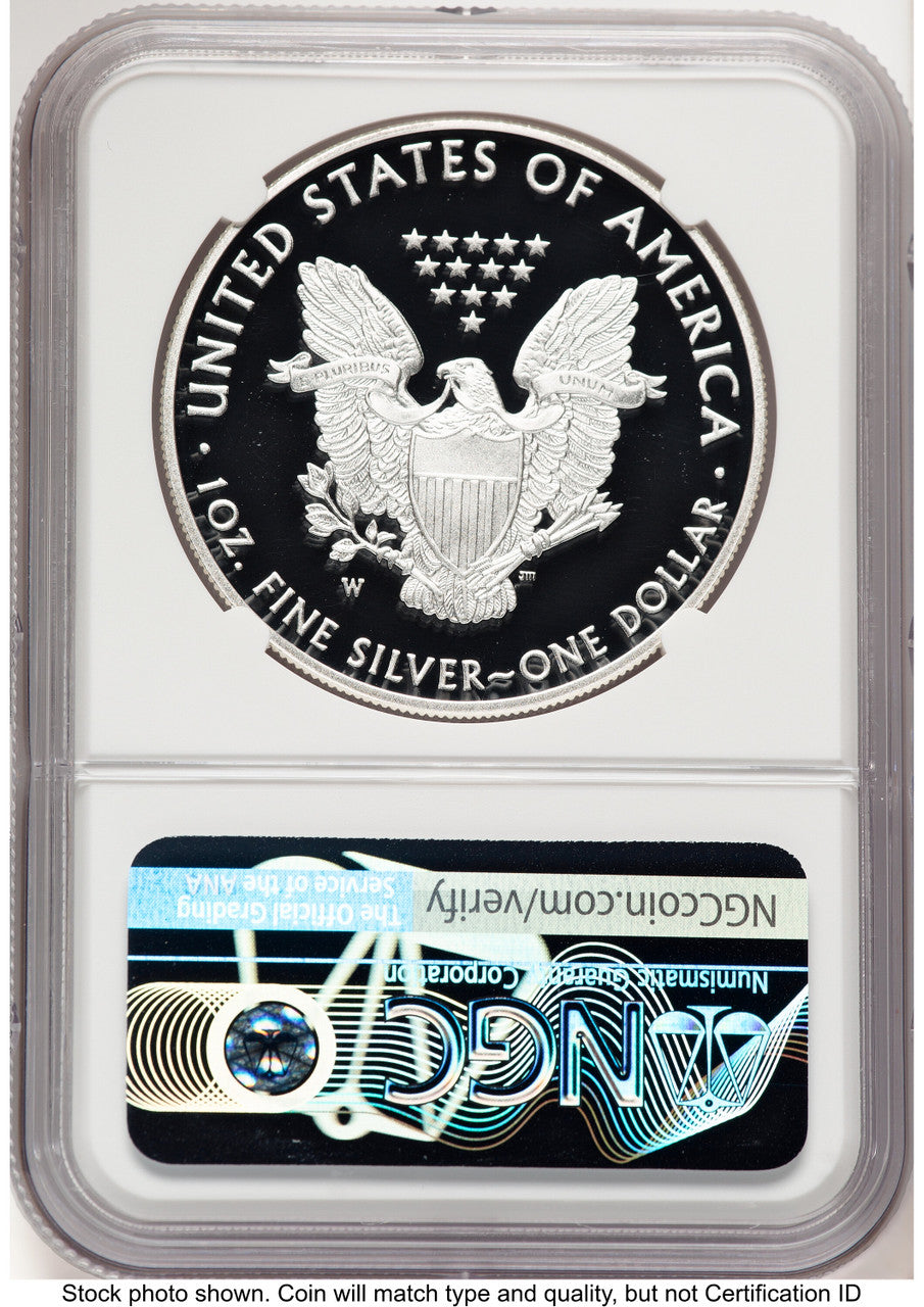 2017-W Proof Silver Eagle 1 oz Mike Castle NGC PF70