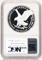 2024-W Proof Silver Eagle 1 oz FDI Jeff Garrett Red Book NGC PF70