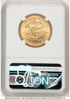 2007-W Burnished Gold Eagle 1/2 oz 0.50 oz Brown Label NGC MS70