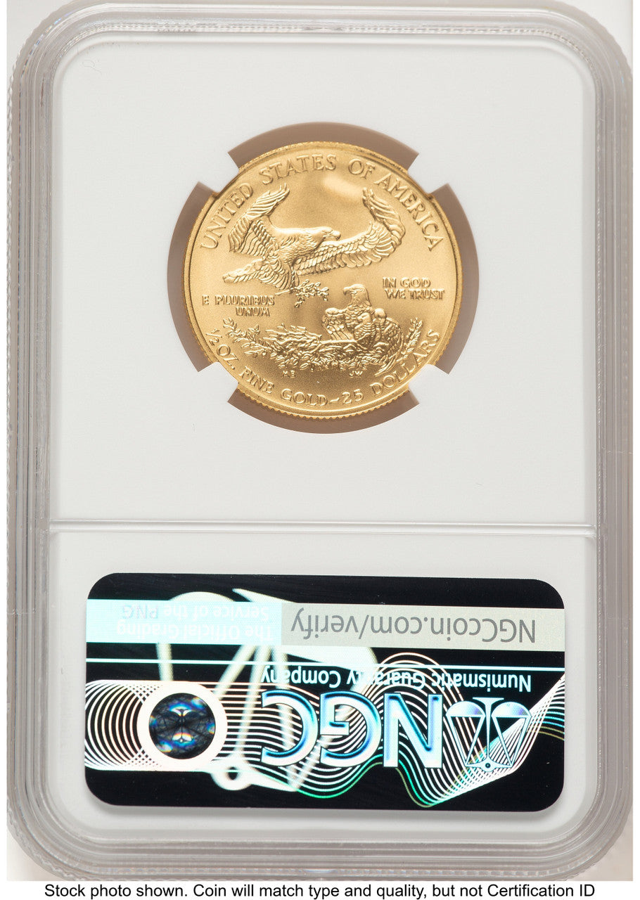 2007-W Burnished Gold Eagle 1/2 oz 0.50 oz Brown Label NGC MS70
