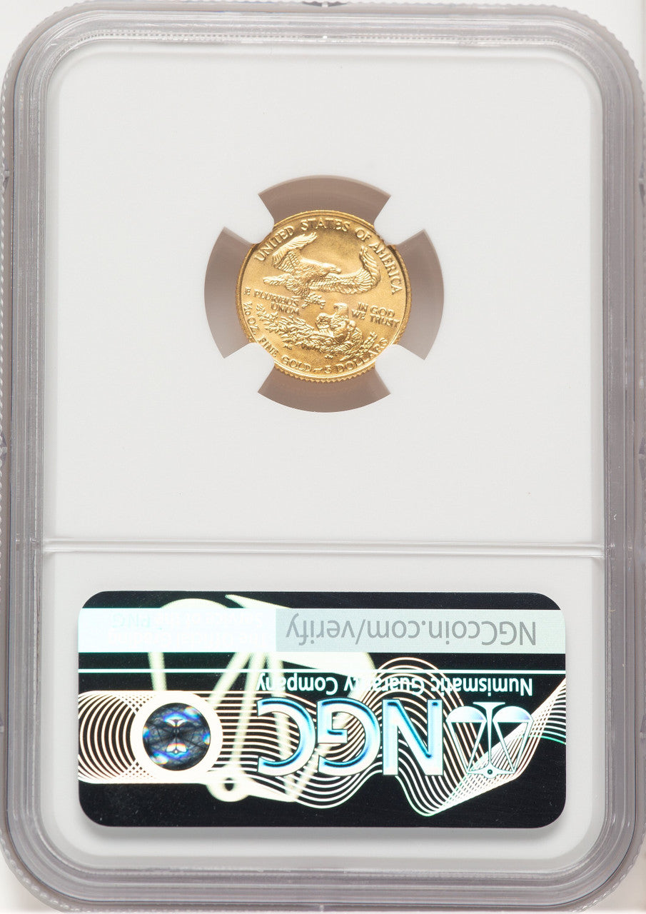1987 Gold Eagle 1/10 oz Miley Frost NGC MS69