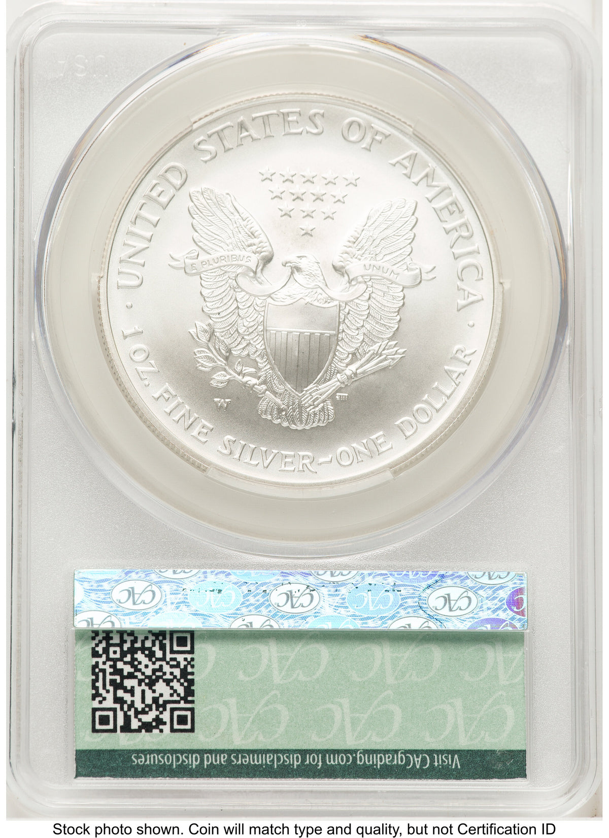 2008-W Reverse of 2007 Burnished Silver Eagle 1 oz Ron Drzewucki CACG MS70