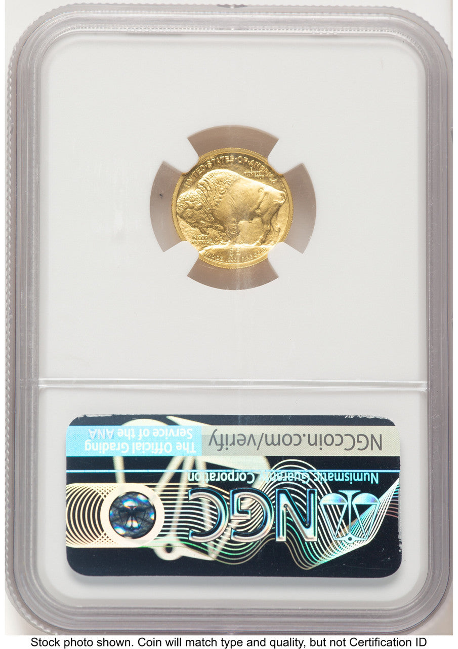2008-W Burnished Gold Buffalo 1/10 oz Anna Cabral NGC MS70