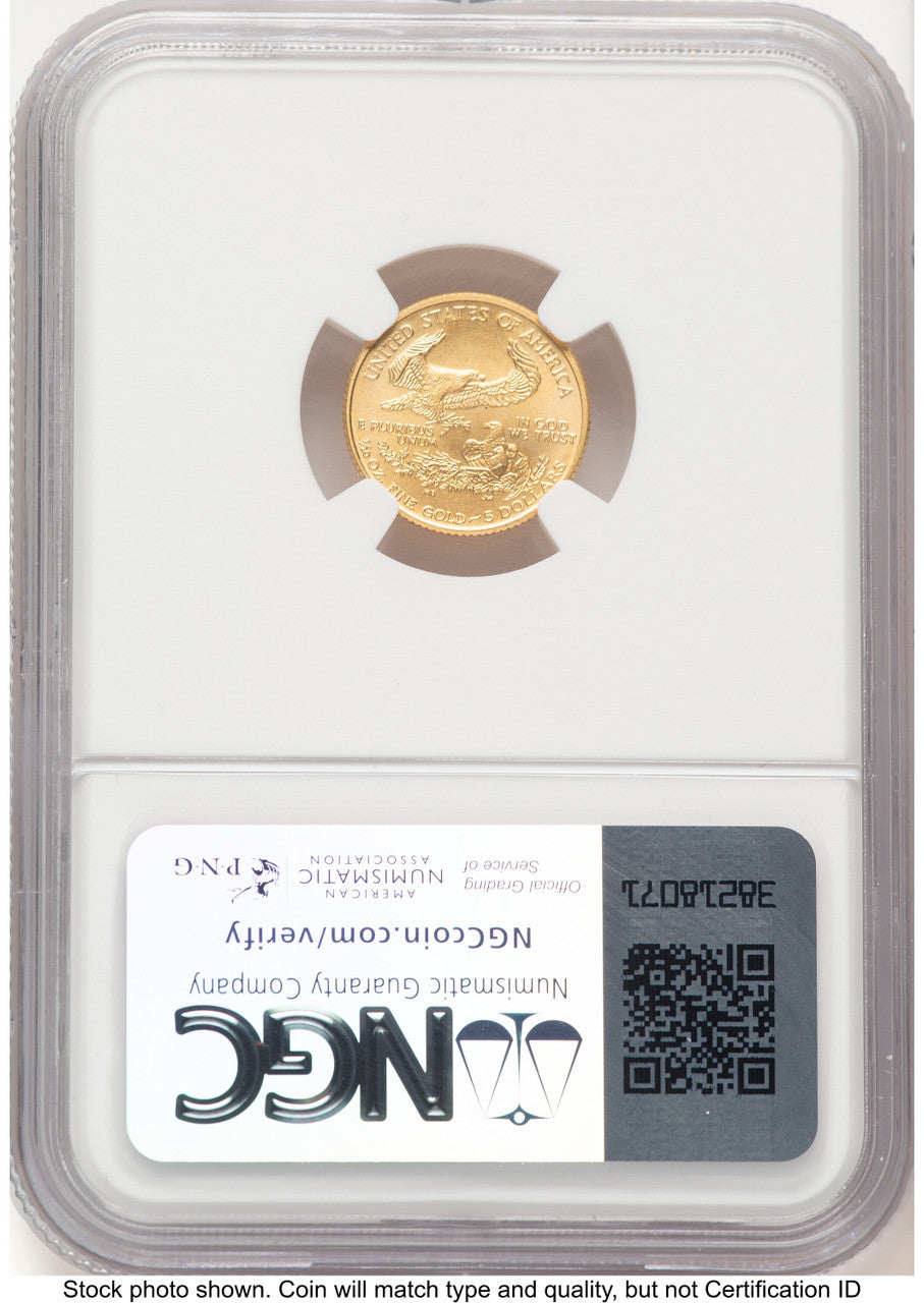 2008-W Burnished Gold Eagle 1/10 oz Jeff Garrett Red Book NGC MS70