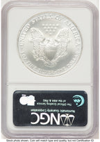 2007 Silver Eagle ER Blue NGC MS70