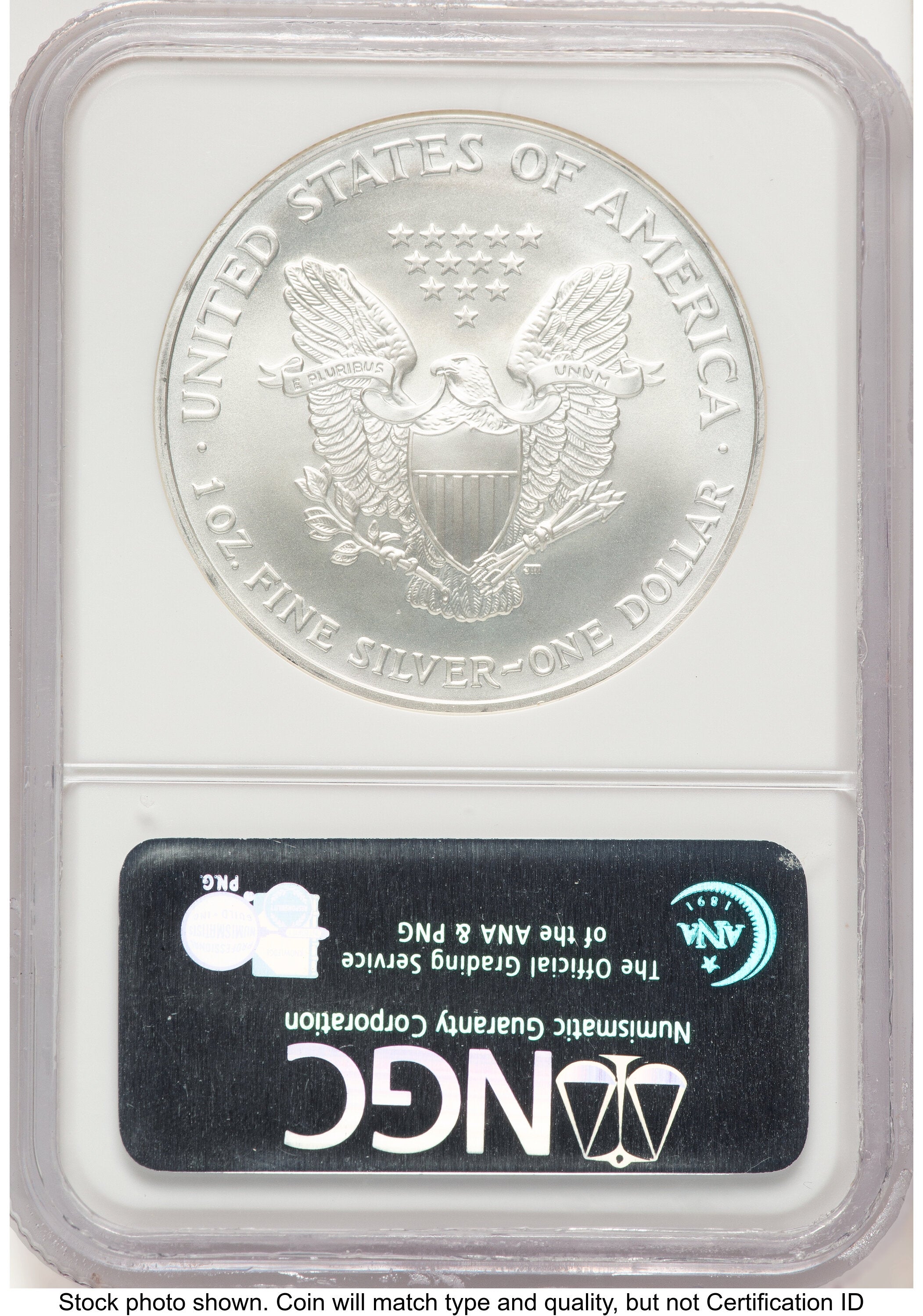 2007 Silver Eagle ER Blue NGC MS70