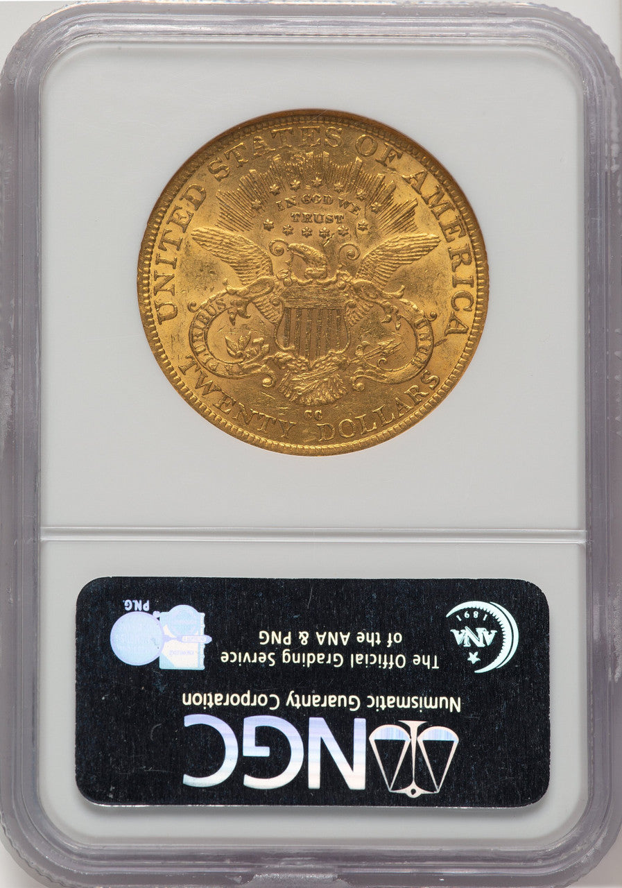 1884-CC $20 Liberty Double Eagle NGC AU58