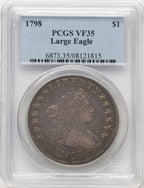 1798 Large Eagle Pointed 9 Early Dollar PCGS VF35