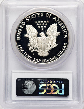 1987-S Proof Silver Eagle 1 oz Blue Gradient PCGS PR70
