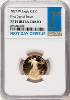 2024-W Proof Gold Eagle 1/4 oz FDI 1ST NGC PF70