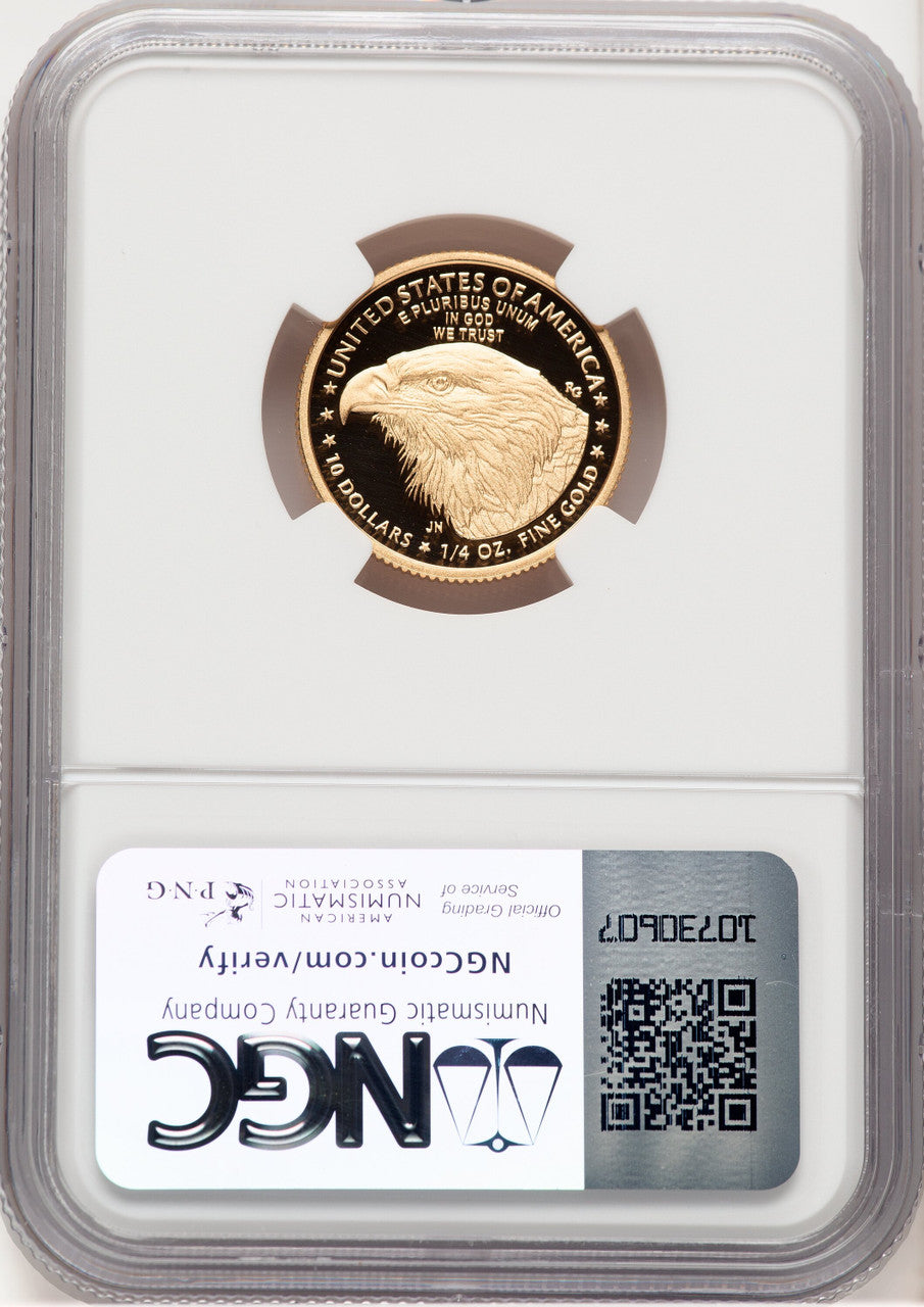 2024-W Proof Gold Eagle 1/4 oz FDI 1ST NGC PF70