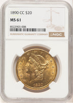 1890-CC $20 Liberty Double Eagle NGC MS61 (769241003)