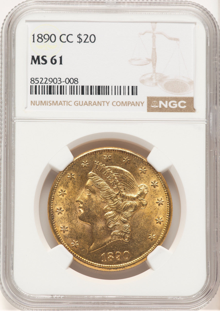 1890-CC $20 Liberty Double Eagle NGC MS61 (769241003)