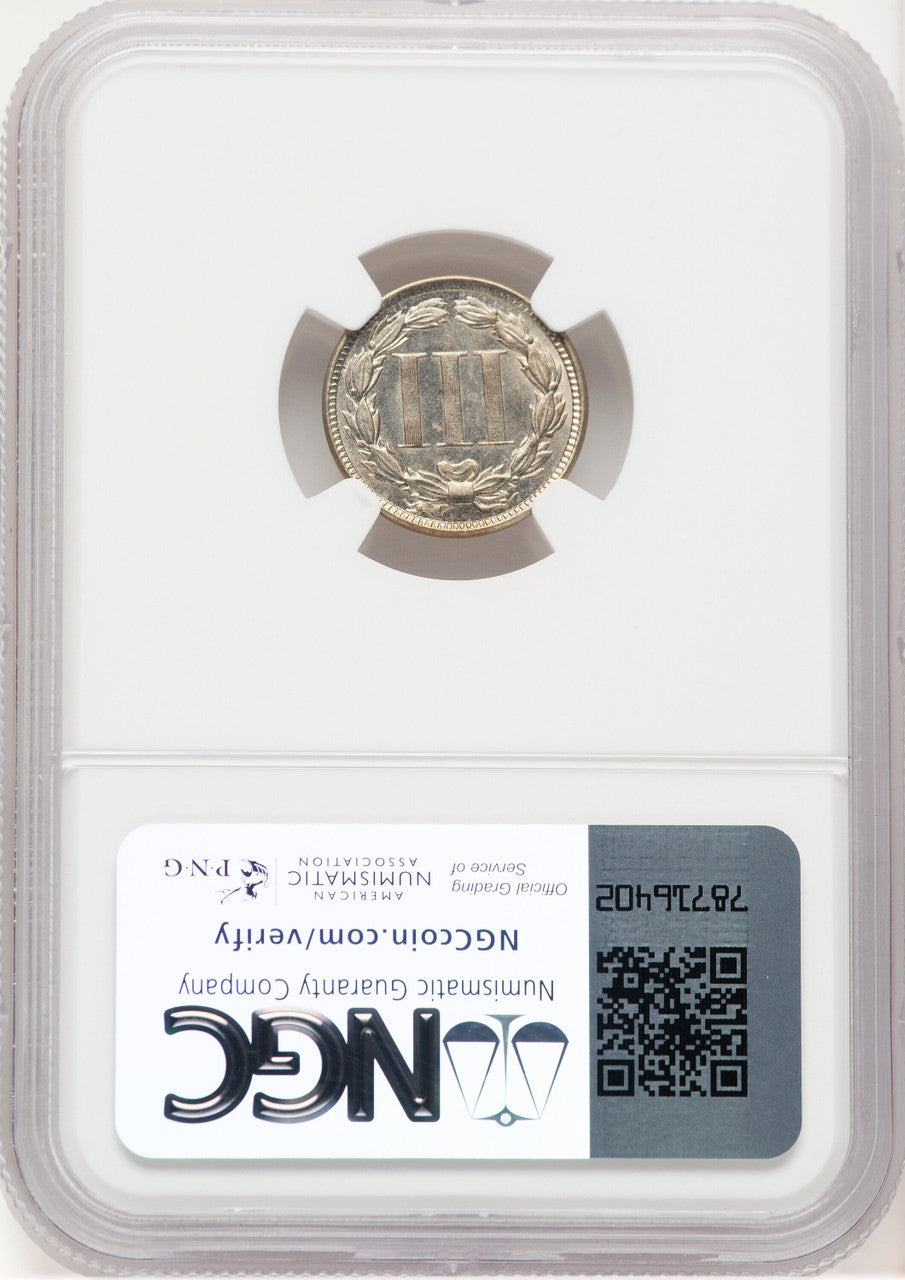 1865 3CN Three Cent Nickel NGC MS66 (769374001)