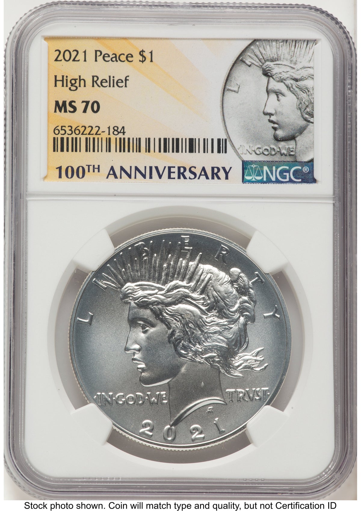 2021 6 Coin Morgan & Peace Dollar Set Morgan/Peace Label NGC MS70