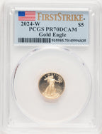 2024-W Proof Gold Eagle 1/10 oz FS Flag PCGS PR70