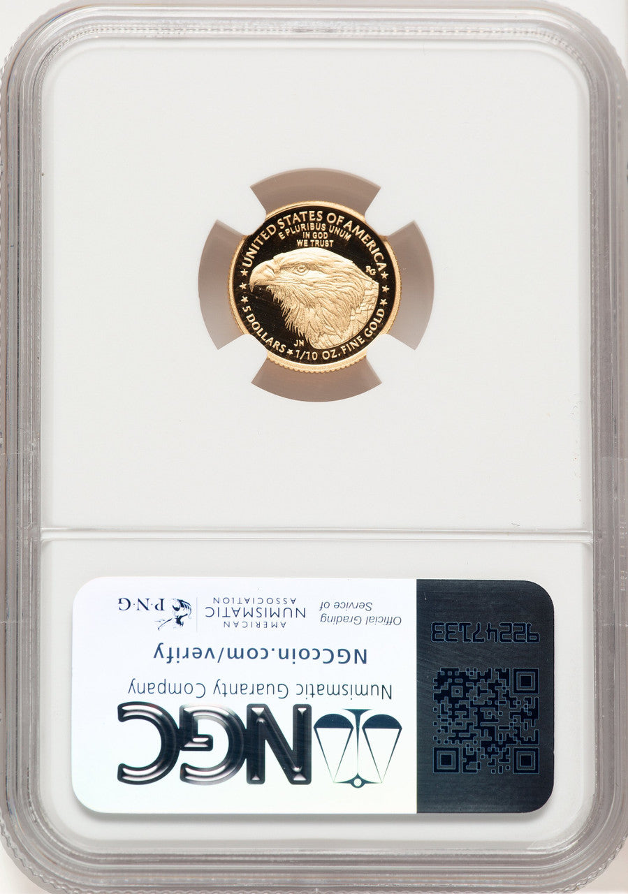 2024-W Proof Gold Eagle 1/10 oz Brown Label NGC PF70