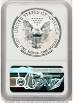 2019-S Enhanced Reverse Proof Silver Eagle 1 oz FR Trolley Label NGC PF69